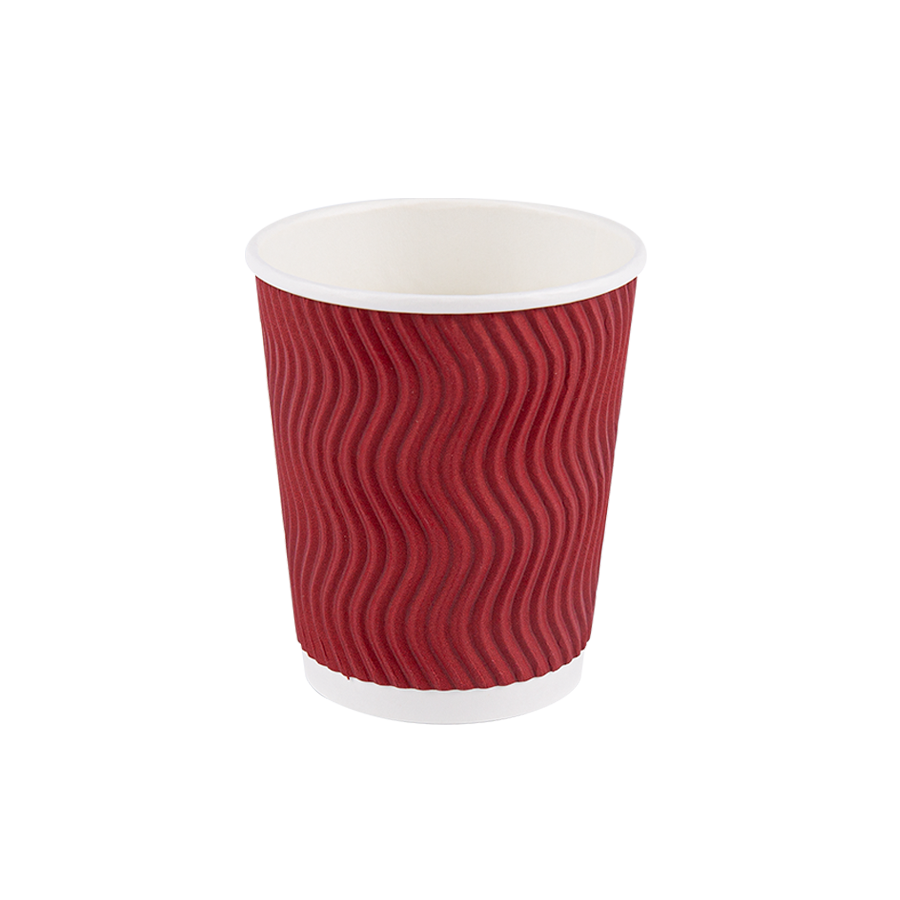 8oz „S“ Ripple Wall Pappbecher
