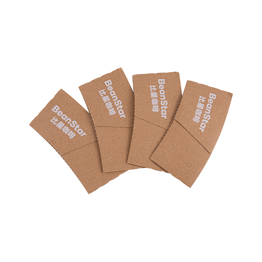 Gelbe doppellagige Becherhülle aus Kraftpapier