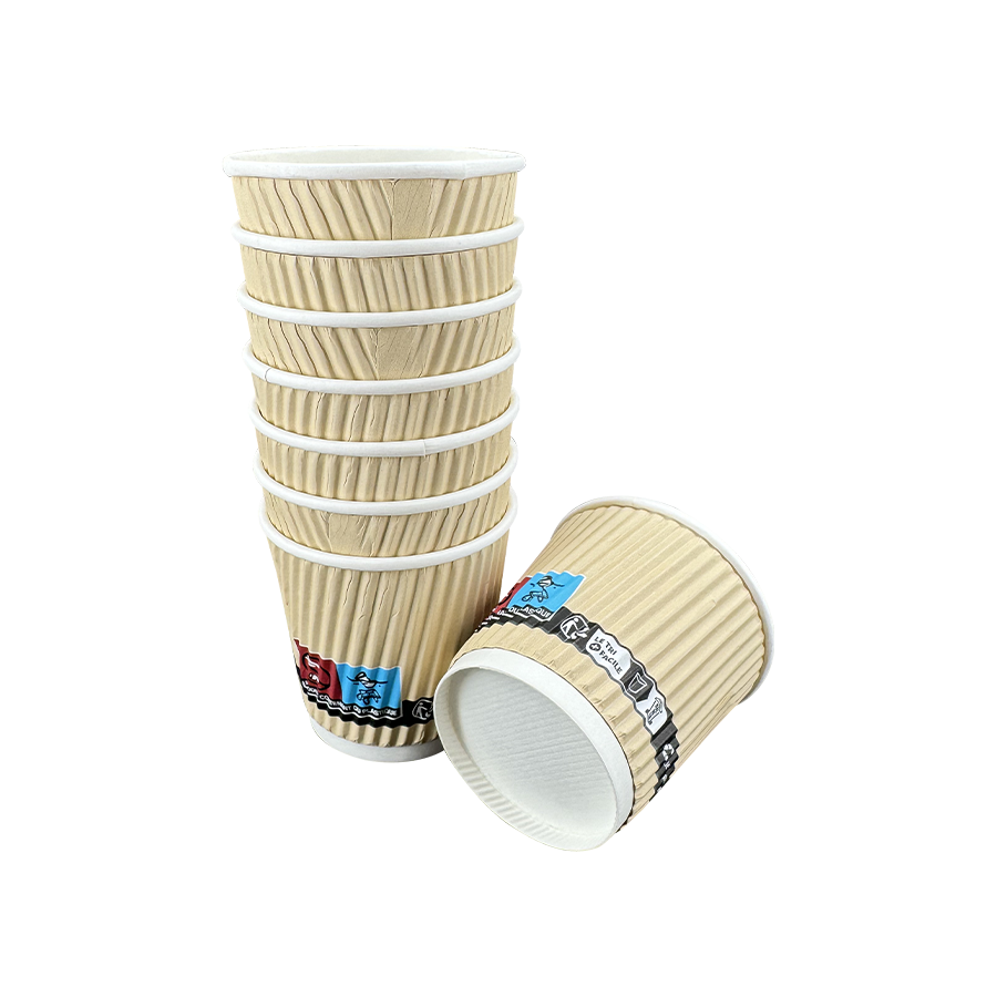 4oz Ripple Wall isolierte Einweg-Kaffee-Pappbecher